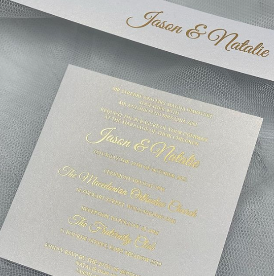 SQUARE FOILED INVITES